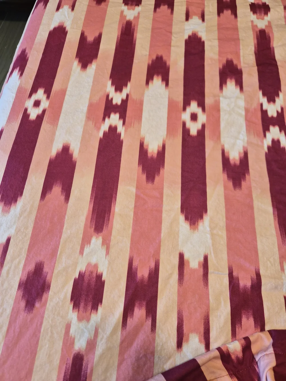 Super Rare Pink Victoria Secret Ikat Chevron Duvet Cover Full Queen